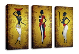 Wallity UC024 Lienzo Decorativo Multicolor (Tríptico de 3 Piezas)
